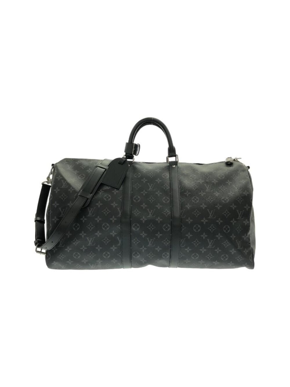 Louis Vuitton Monogram Eclipse Keepall Bandouliere 55 Boston Bag